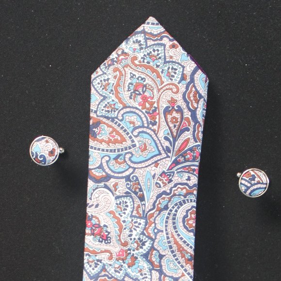 Gianni Feraud Skinny Tie and Cuff Link Set - Picture 5 of 8